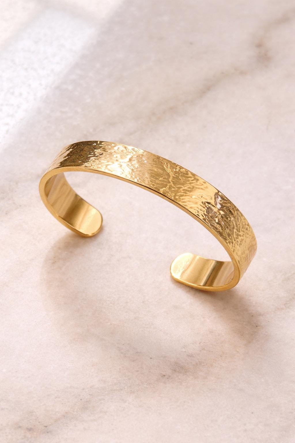 Wide Gold Cuff Bracelet, Hammered Minimalist Statement Jewelry, Bold Gold Bracelet for Women, Everyday Luxury Gift