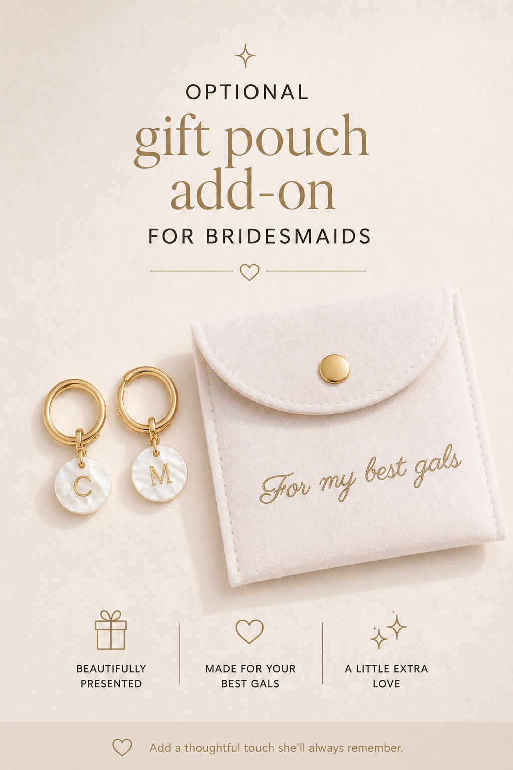 Pearl Initial Earrings for Bridesmaids, Personalized Bridal Party Jewelry, Gold Hoop Letter Earrings, Bridesmaid Proposal Gift