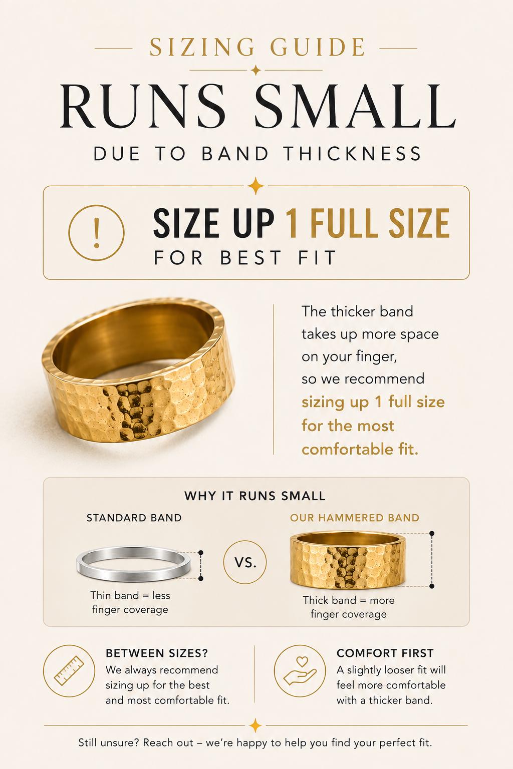 Hammered Band Ring Wide Stainless Steel Jewelry Cigar Band Statement Women Fashion Accessory Minimalist Everyday Wear Gift Hypoallergenic