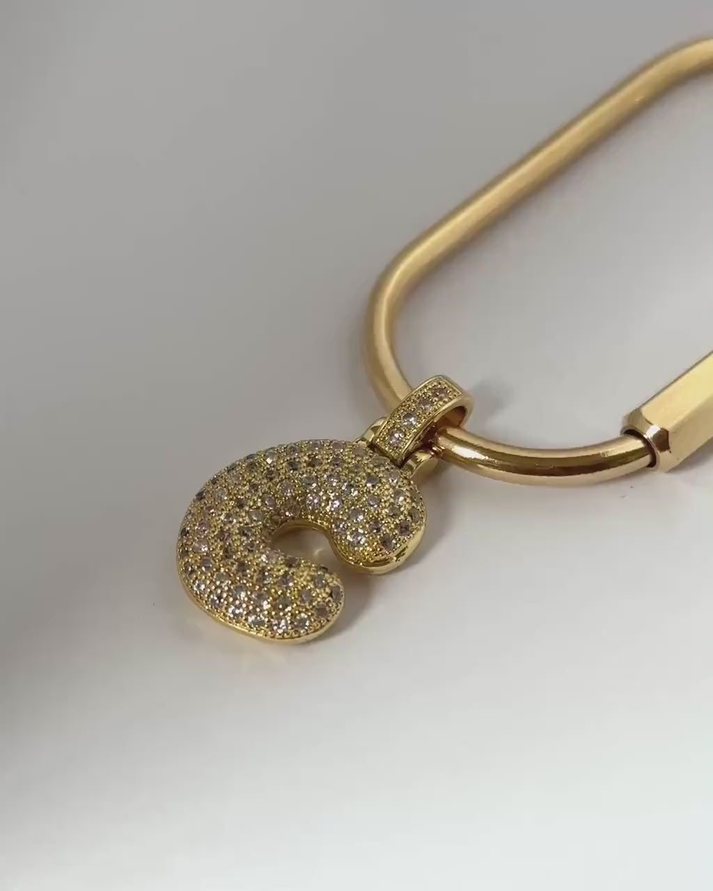 Personalized Initial Bag Charm for Bridesmaids, Gold Letter Carabiner Charm, Bridal Party Gift, Purse Accessory