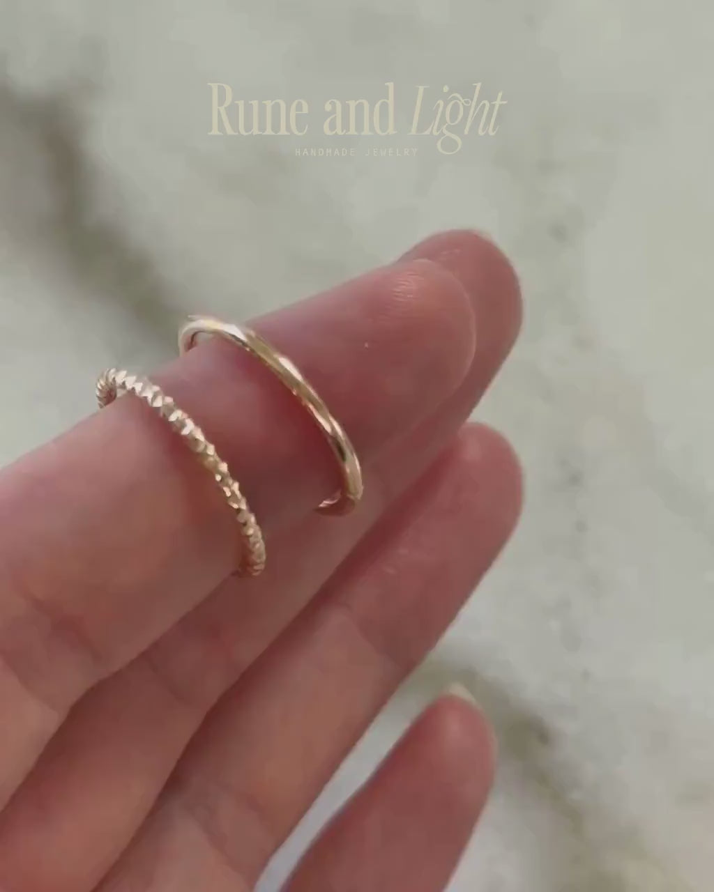 Gold Filled Stacking Ring Set Women Minimalist Jewelry Everyday Wear Thin Band Stackable Wedding Set Anniversary Present Wife Gift
