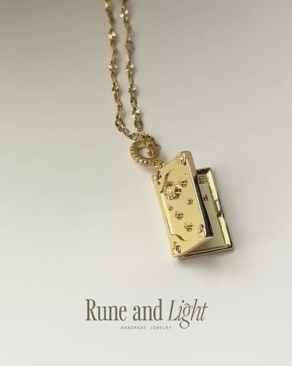 Book Lover Locket Necklace Celestial Book Pendant Gold Secret Quote Jewelry Reader Gift for Her Literary Necklace Aesthetic