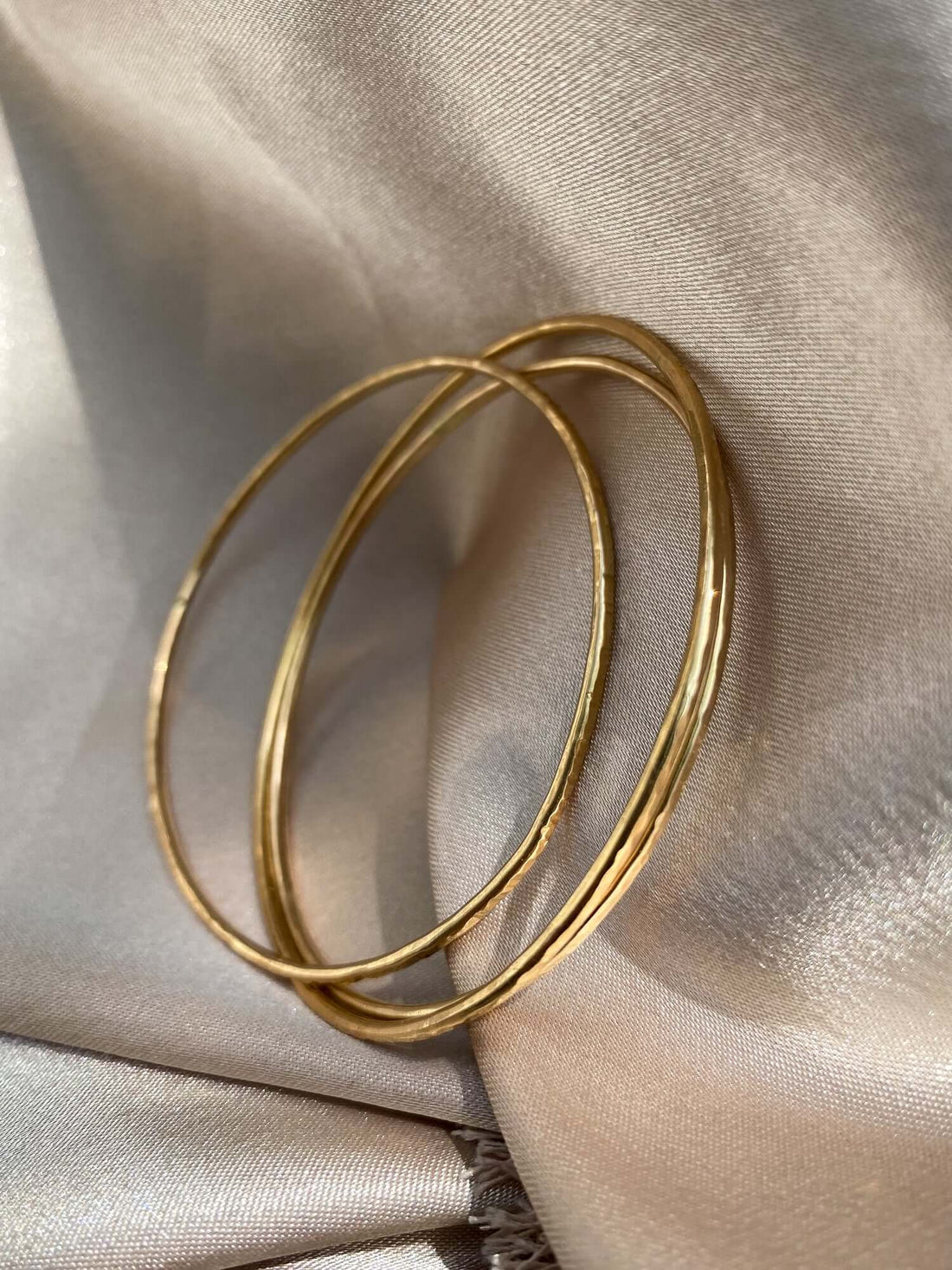 Hammered Gold Bangles