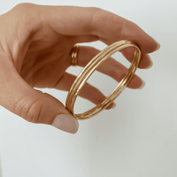 Hammered Gold Bangles